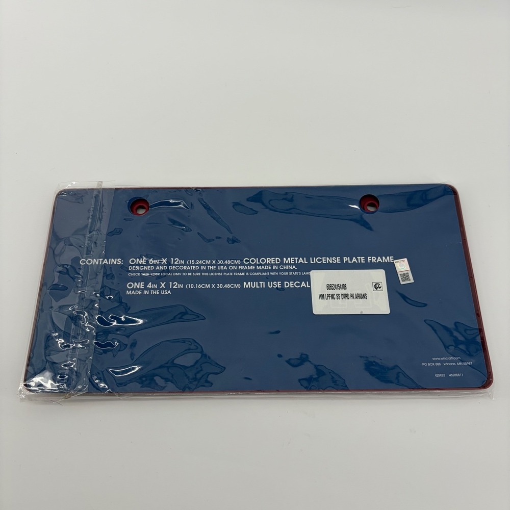 Arkansas Razorbacks Auto Pack License Plate Frame and Multi Use Decal Set‎ - Picture 2 of 6